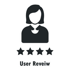user, customer review feedback icon