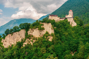 Tirol Castle as seen from Dorf Tirol in South Tyrol.