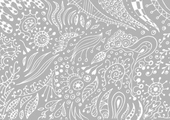 Abstract drawn decorative pattern vector illustration.