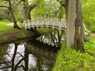 Chinesische Brücke Schlosspark in der Stadt Eutin in Holstein