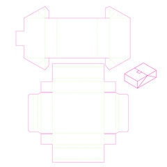 Packaging Box Cardboard Template Candy Jewerly 