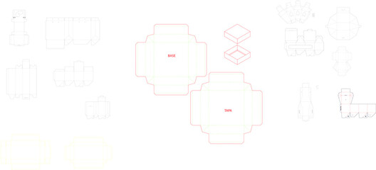 Packaging Box Cardboard Template Candy Jewerly 