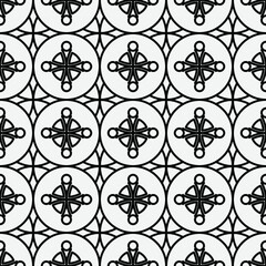 Vector Seamless red and black pattern. Sacred Geometry. Circle template. abstract background