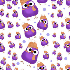 Watercolor hand painted birds illustration