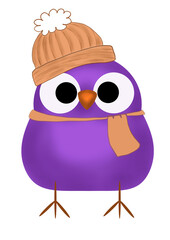 Watercolor hand painted birds illustration