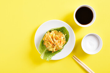 Deep fried vegetable in asian style