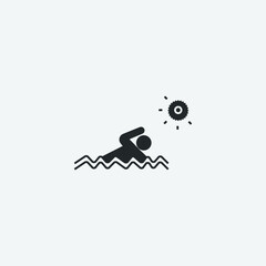 Swimming vector icon