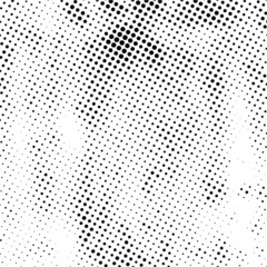 Black grunge halftone dotted background. Trendy distress dirty design element. Spotted circles. Overlay dots texture. Grungy style