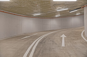 Underground garage interior