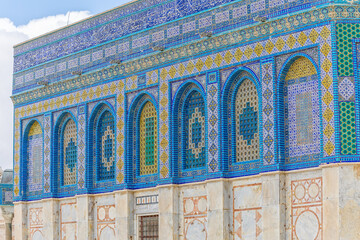 Dome of the Rock tiled mosaic wall