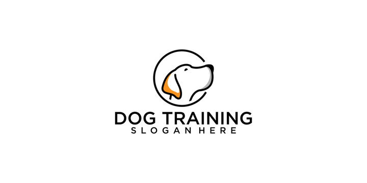 Dog training logo design template