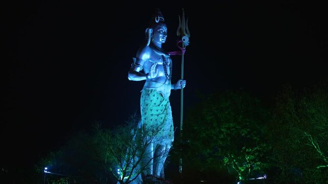 Statue of Indian God Shiva at Haridwar, Uttarakhand India, Appleprores 422, 4k . High quality 4k footage