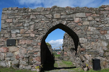 Fototapeta na wymiar Bohus fortress fästning on the island of Bagaholm nearby Gothenburg, Sweden