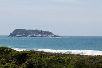 the coast of the region sea located on Santinho beach, Florianopolis, Santa Catarina, Brazil, Florianópolis