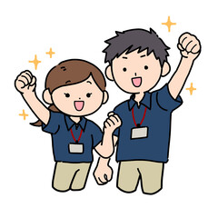 求人 スタッフ募集 ポロシャツ 黒