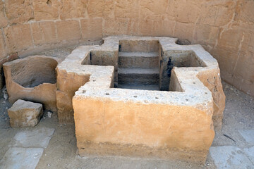 Baptistery in the ancient Nabatean settlement of Shivta - obrazy, fototapety, plakaty