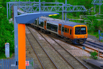Passenger Train Railway Station, Worcestershire, England UK.