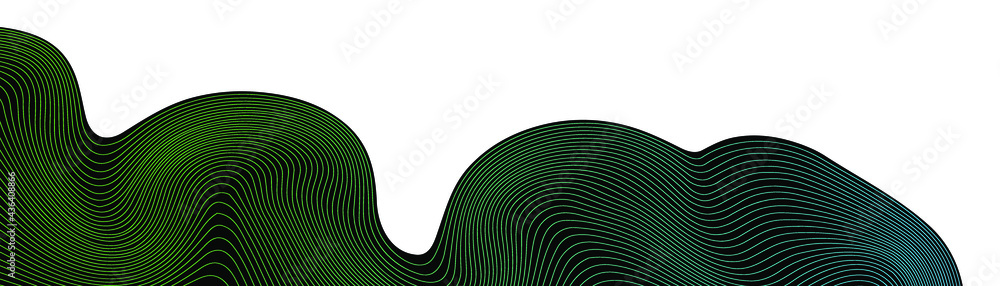 Aufkleber abstract colored gradient wave lines on background. modern vector horizontal banner illustration.