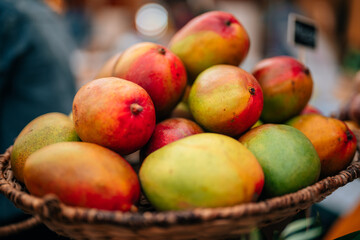 mangoes tropical fruit summer juice 