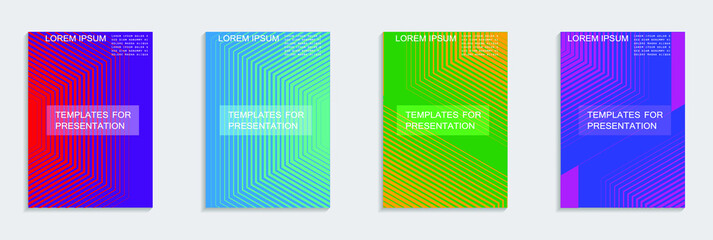 Minimal covers design. Cool halftone gradients.