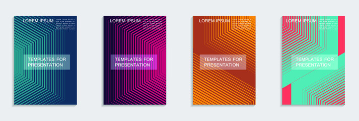 Minimal covers design. Cool halftone gradients.