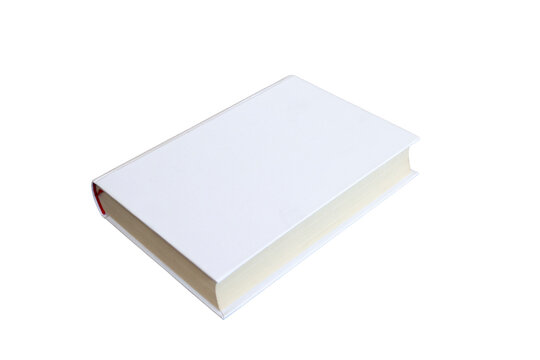 Photo blank book cover on white background