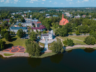 Fototapeta na wymiar Skyline of the city of Druskininkai, Lithuania.