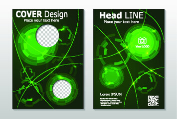 dark annual report brochure flyer design template vector, Leaflet cover presentation abstract flat background, layout in A4 size