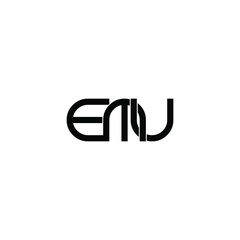 emu letter original monogram logo design
