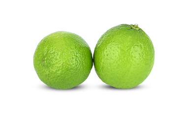 Green lime isolated on white background