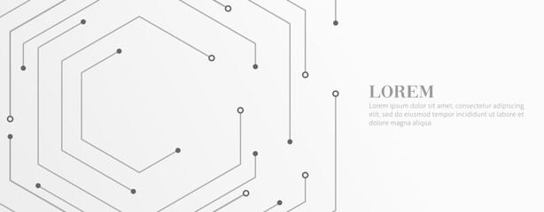 elegant banner background technology, trendy geometric white background, suitable for advertisements, posters, presentations, website backgrounds, etc.