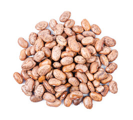 Raw Organic cranberry beans.