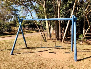 Fototapeta premium swing - children playground in the park