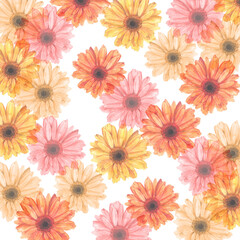 カラフルな水彩の花の背景