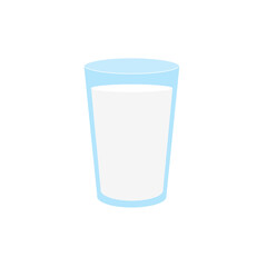 milk packing, glass of milk on white,dairy products background. Icon,Vector,illustration cartoon style.