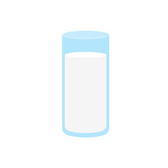 milk packing, glass of milk on white,dairy products background. Icon,Vector,illustration cartoon style.