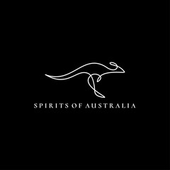 Kangaroo Logo design vector illustration