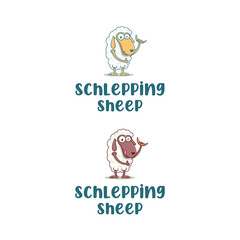 sheep icon  logo design, vector illustration