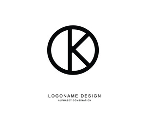 O, and K. monogram logotype. initial letter icon collection in elegant, luxury, minimal, and simple design. alphabet logo identity in vector.