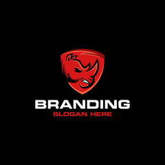 Rhino Shield Vector Logo Design