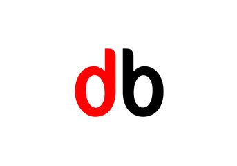 this is a creative text DB logo icon