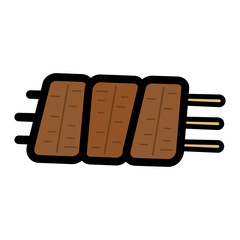 シンプルでかわいいウナギのイラスト