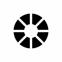 Color wheel icon with glyph style