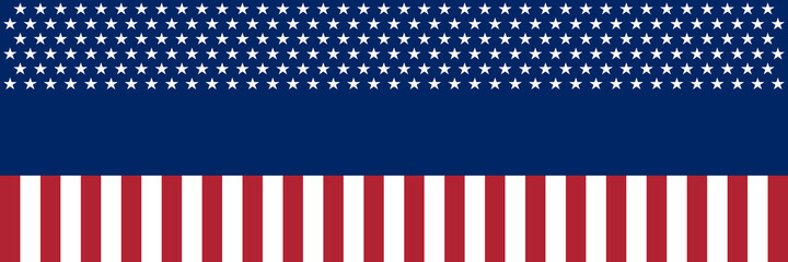 usa patriotic panoramic vector background or template