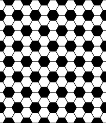 black and white football or soccer ball vector seamless background