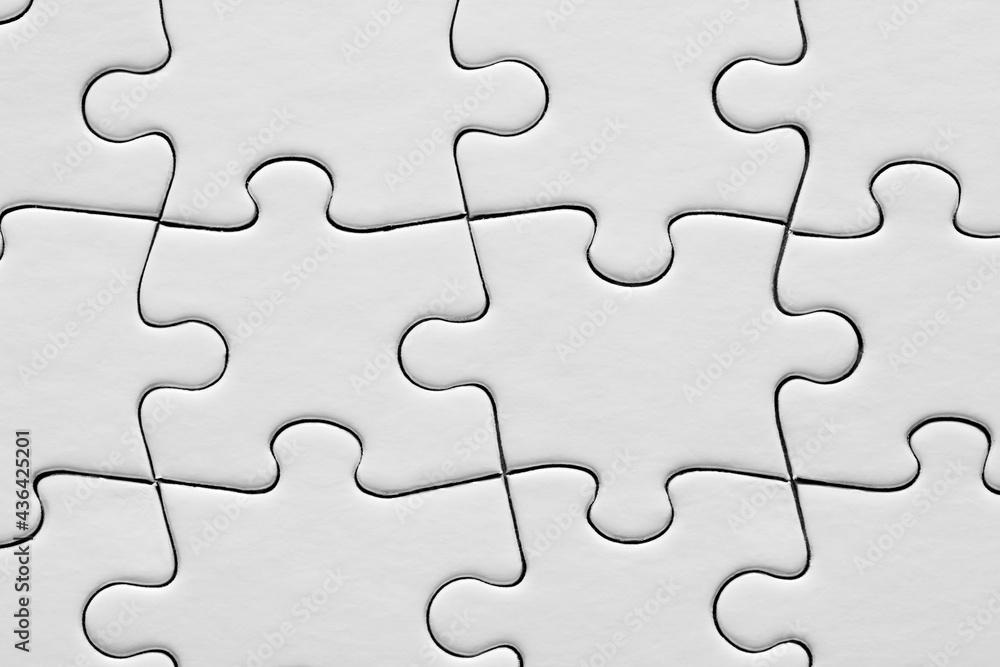 Poster blank or empty jigsaw puzzle background. close up macro view.