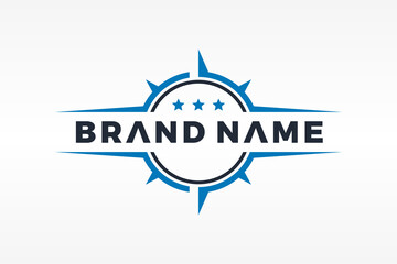 simple compass star emblem logo