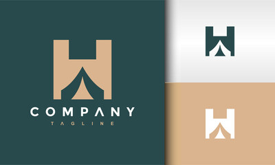 letter H tent logo