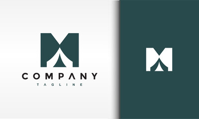 letter M tent logo © Hasim