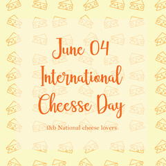 04 June International Cheesse Day design template